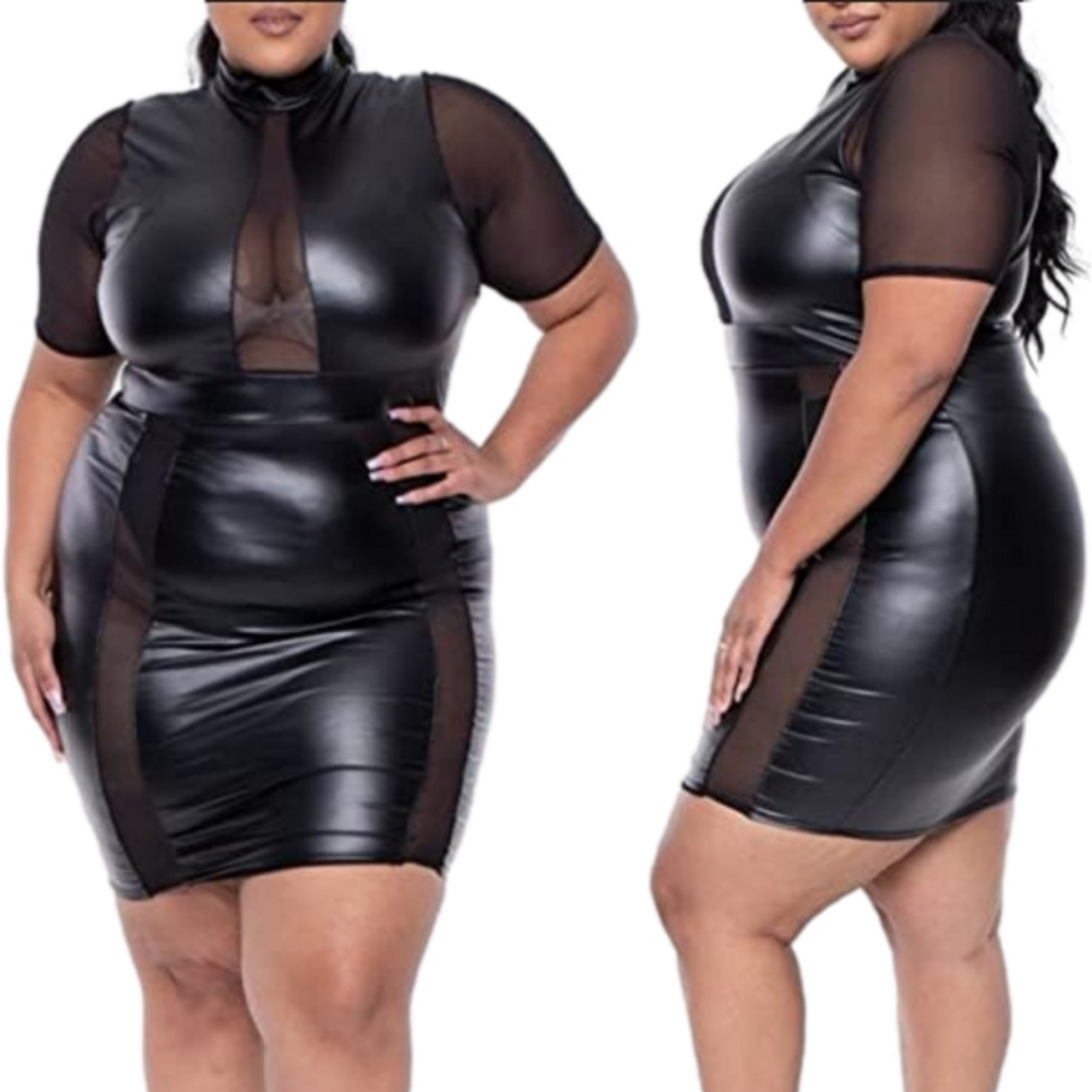 Women's Sexy See Through Dress Sz 2XL